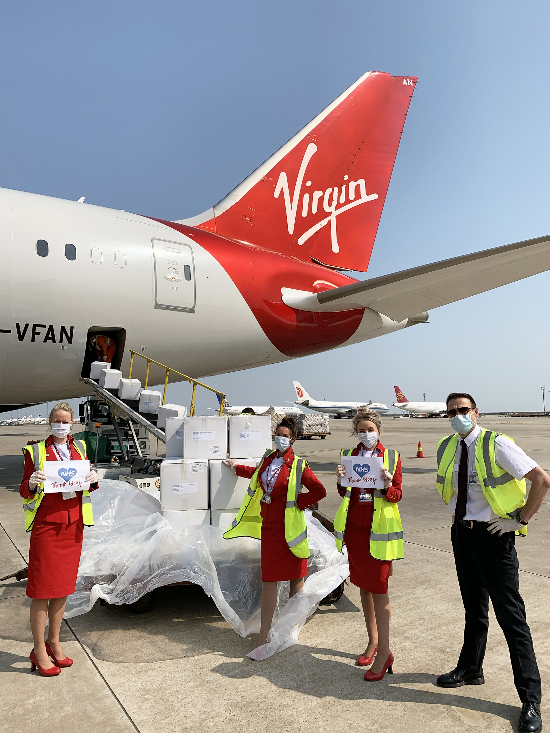 Virgin Atlantic and Virgin Unite fly in medical supplies for NHS ADS